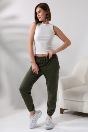 21473  KADIN CEPLİ PAÇASI LAST. 2 İP PANTOLON 