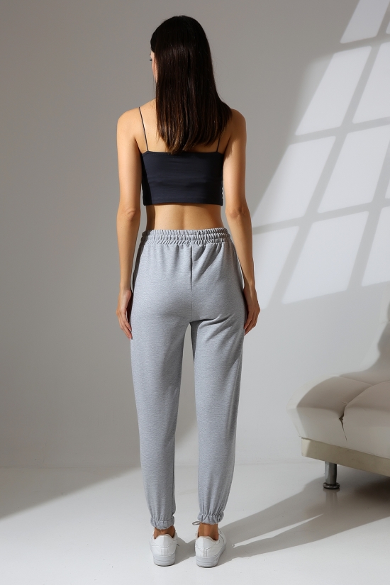 21633 KADIN FULL LYC PENYE COMPACKT 2 İPLİK CEPLİ PAÇASI LAST. EŞOFMAN PANTOLON 