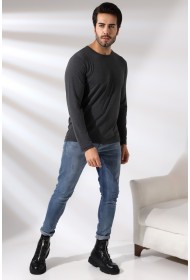21483 ERKEK REGULAR FİT UZUN KOL BİSİKLET YAKA TSHIRT 21483 ERKEK REGULAR FİT UZUN KOL BİSİKLET YAKA TSHIRT