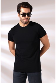 19952 ERKEK REGULAR FİT KISA KOL BİSİKLET YAKA TSHIRT