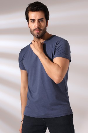 19952 ERKEK REGULAR FİT KISA KOL BİSİKLET YAKA TSHIRT