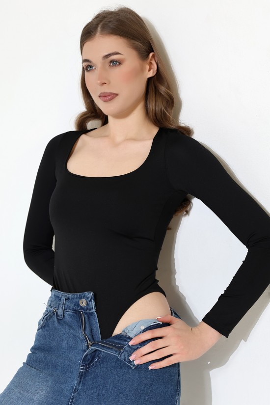 21940 KADIN FULL LYC MİKRO TULUM KARE YAKA UZUN KOL ALTI KÜLOTLU VE ÇITÇITLI TSHIRT 21940 KADIN FULL LYC MİKRO TULUM KARE YAKA UZUN KOL ALTI KÜLOTLU VE ÇITÇITLI TSHIRT