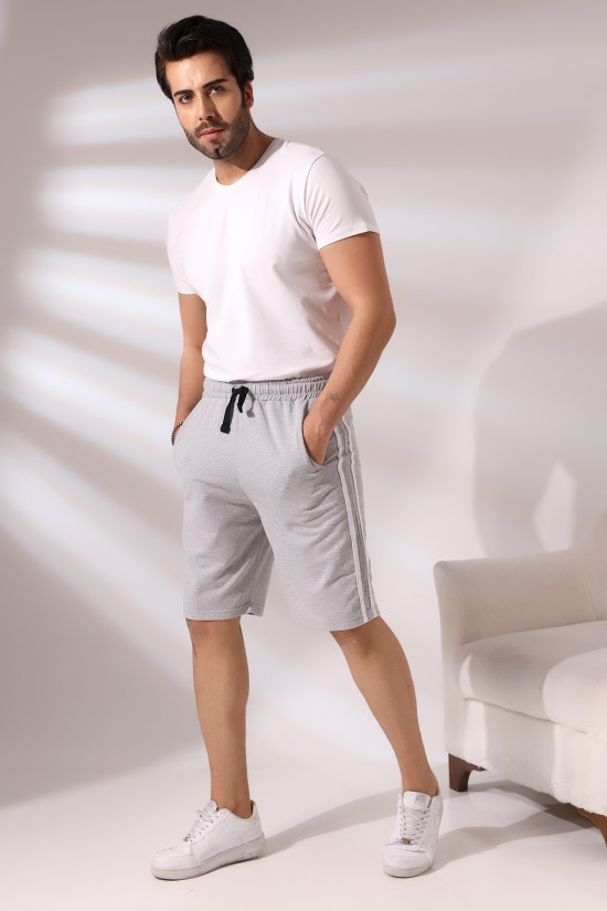 19630 ERKEK FLOTA CEPLİ YANLARI ÇİFT ŞERİTLİ ŞORT 