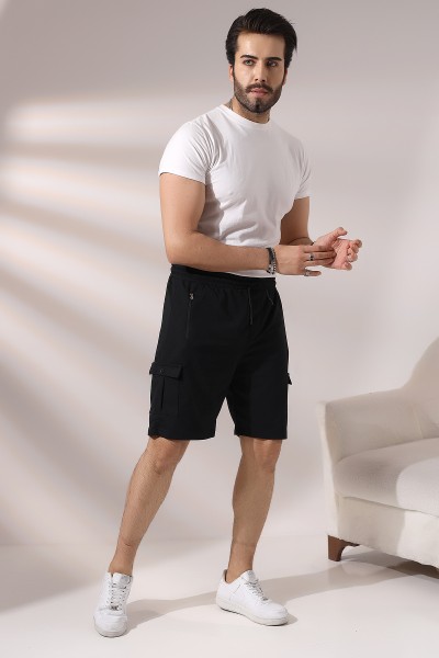 21526 ERKEK CEPLERİ FERMUARLI KARGO CEPLİ ŞORT 