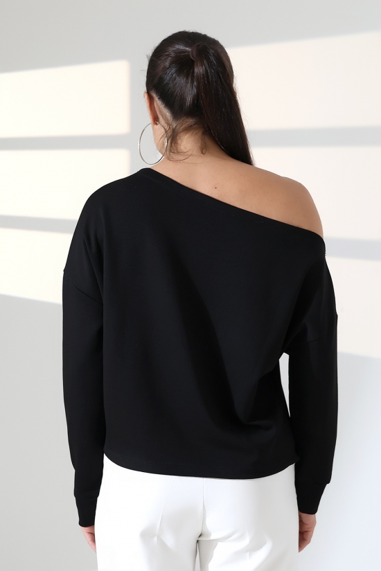 22185 KADIN KAYIK YAKA OMUZ DÜŞÜMLÜ DOUBLEFACE YUMUŞAK DOKULU UZUN KOL SWET-BLUZ 22185 KADIN KAYIK YAKA OMUZ DÜŞÜMLÜ DOUBLEFACE YUMUŞAK DOKULU UZUN KOL SWET-BLUZ