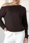 22185 KADIN KAYIK YAKA OMUZ DÜŞÜMLÜ DOUBLEFACE YUMUŞAK DOKULU UZUN KOL SWET-BLUZ 22185 KADIN KAYIK YAKA OMUZ DÜŞÜMLÜ DOUBLEFACE YUMUŞAK DOKULU UZUN KOL SWET-BLUZ