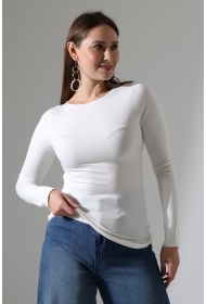 22199 KADIN OVERLOK KAYIK YAKA UZUN KOL UÇLARI VE ETEĞİ OVERLOKLU FULL LYC VİSKON BLUZ 