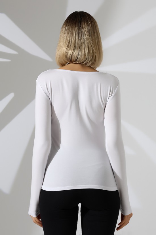 22132 KADIN TULUM V YAKA FULL LYC VORTVİSK UZUN KOL BLUZ 22132 KADIN TULUM V YAKA FULL LYC VORTVİSK UZUN KOL BLUZ