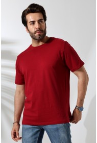 21751  ERKEK BASİC COMFOFRT FİT  KISA KOL BİSİKLET YAKA PAMUKLU TSHIRT 