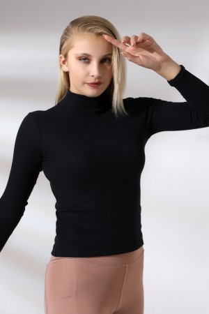 20535  KADIN YARIM BALIKÇI 2X2  UZUN KOL  LYC KAŞKORSE TSHIRT 