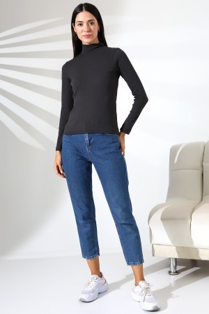 20535  KADIN YARIM BALIKÇI 2X2  UZUN KOL  LYC KAŞKORSE TSHIRT 