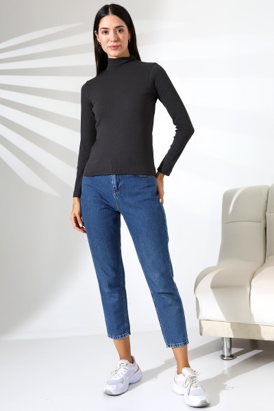 20535  KADIN YARIM BALIKÇI 2X2  UZUN KOL  LYC KAŞKORSE TSHIRT 