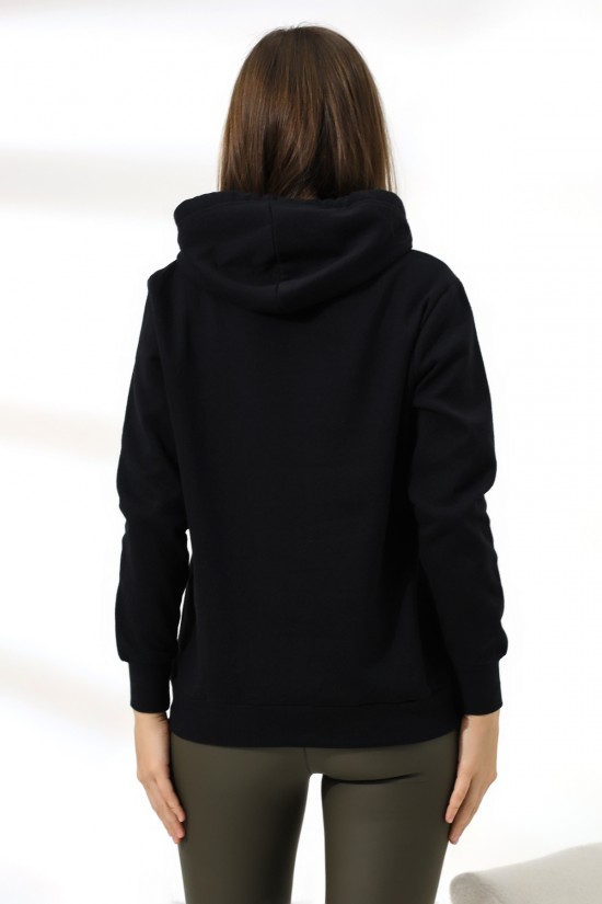 19491 KADIN DÜZ 2İP ŞARDONLU KAPŞONLU SWETSHIRT 19491 KADIN DÜZ 2İP ŞARDONLU KAPŞONLU SWETSHIRT