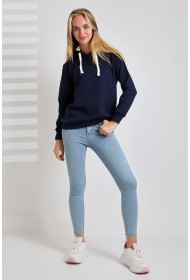 19491 KADIN DÜZ 2İP ŞARDONLU KAPŞONLU SWETSHIRT 19491 KADIN DÜZ 2İP ŞARDONLU KAPŞONLU SWETSHIRT