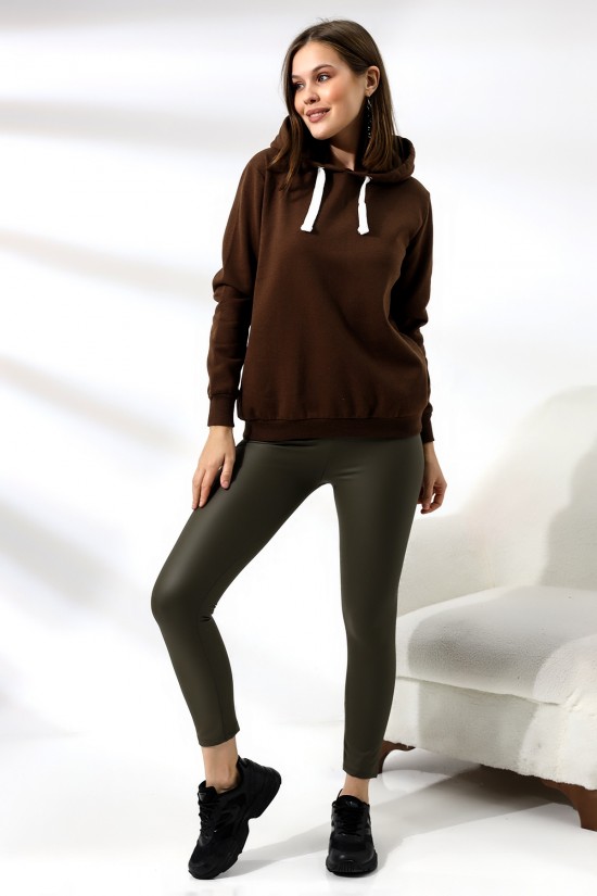 19491 BAYAN DÜZ 2İP ŞARDONLU KAPŞONLU SWETSHIRT 19491 BAYAN DÜZ 2İP ŞARDONLU KAPŞONLU SWETSHIRT