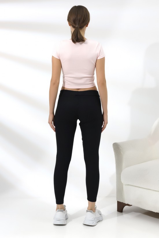 19114 KADIN LYC RİB.ŞARDONLU TAYT 19114 KADIN LYC RİB.ŞARDONLU TAYT