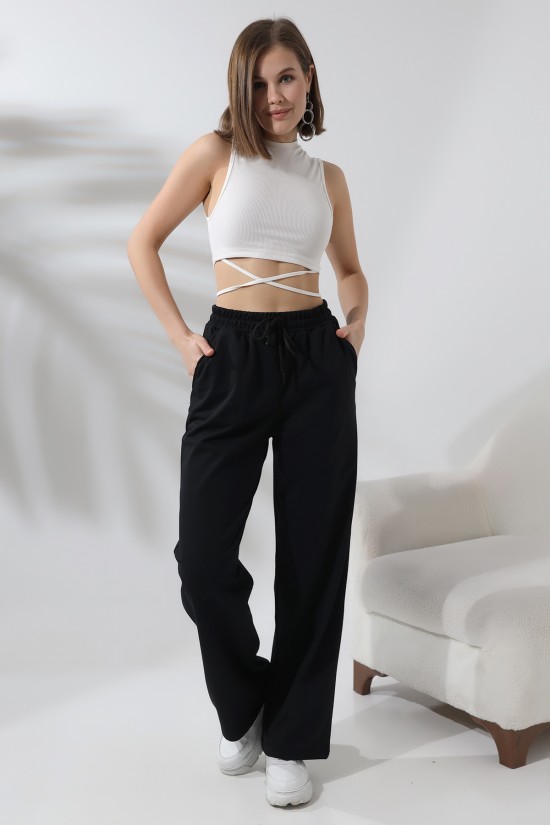 21566 BAYAN CEPLİ SALAŞ GENİŞ DÖKÜMLÜ 2 İP PANTOLON 21566 BAYAN CEPLİ SALAŞ GENİŞ DÖKÜMLÜ 2 İP PANTOLON