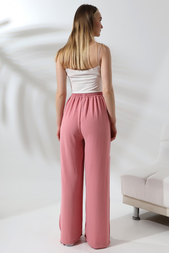 21143  BAYAN AYROBİN SALAŞ CEPLİUZUN PAÇA YANLARI AÇIK YIRTMAÇLI SALAŞ PANTOLON 