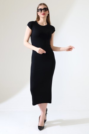 21898 KADIN FULL LYC VİSK.RİBANA KOLUBEDENDE UZUN ELBİSE  