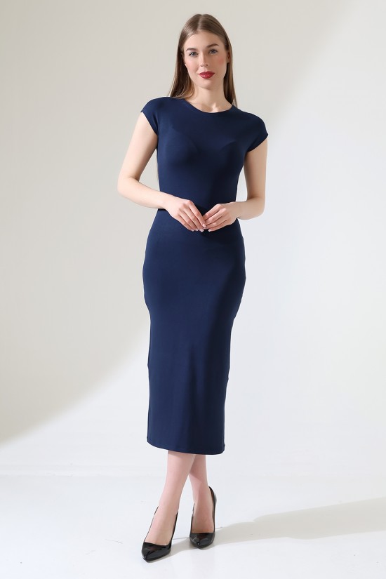 21898 KADIN FULL LYC VİSK.RİBANA KOLUBEDENDE UZUN ELBİSE  